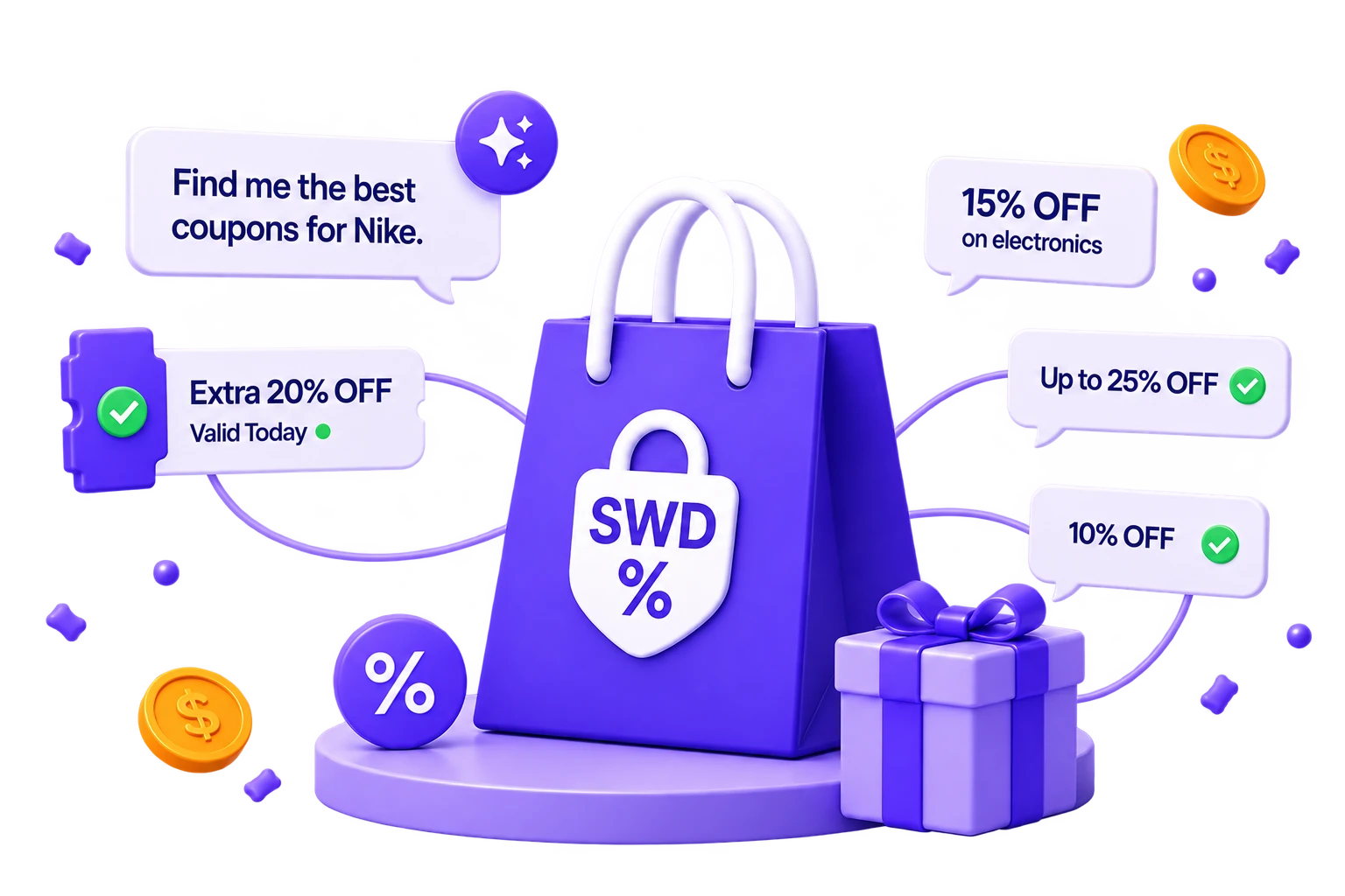 ShopWithDiscount: find verified coupons for any store right in chat